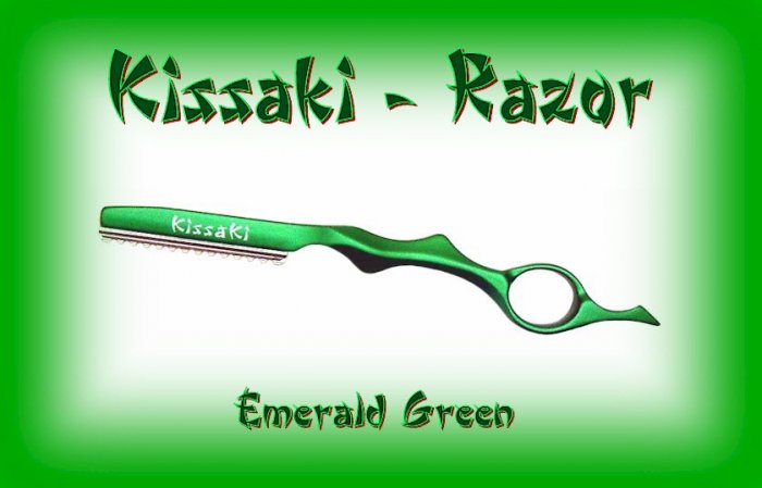 Kissaki Emerald Green Professional Hair Feathering Razor