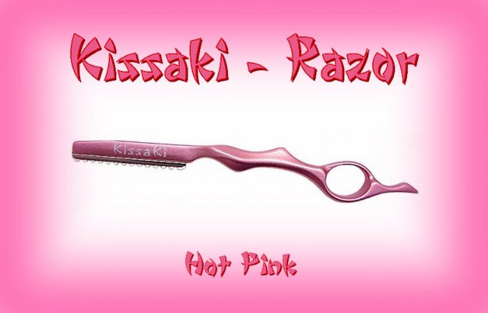 Kissaki Hot Pink Professional Hair Feathering Razor