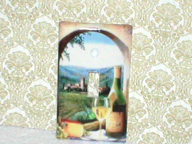 TUSCAN WINE AND VINEYARD DESIGN LIGHT SWITCHPLATE(sng)