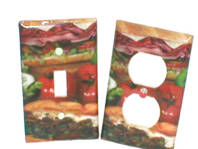 DELI SHOP~SANDWICH DESIGN LIGHT SWITCHPLATE SET