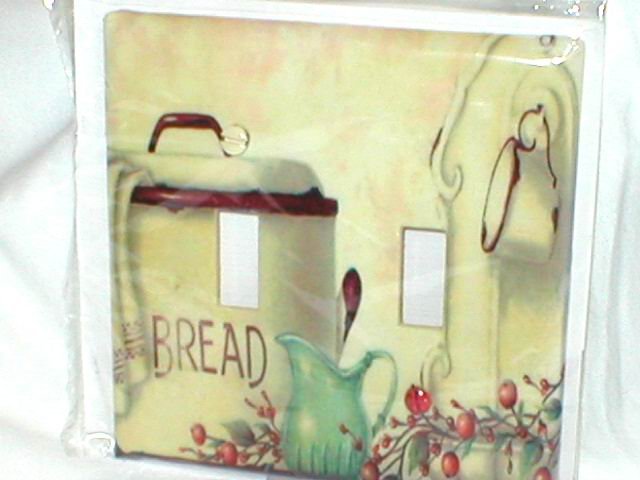 VINTAGE STYLE~BREAD BOX~DECORATIVE LIGHT SWITCHPLATE