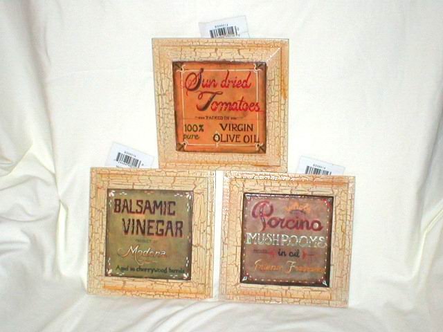ITALIAN MARKET CRACKLE TRIM PLAQUE SET~OLD WORLD CHARM