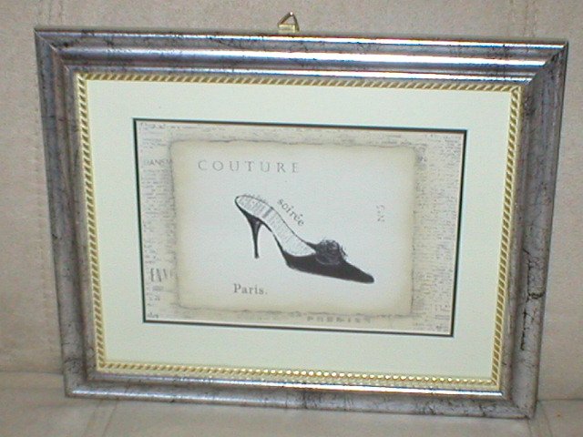 EMILY ADAMS~COUTURE~BLACK HIGH HEEL~FRAMED PRINT