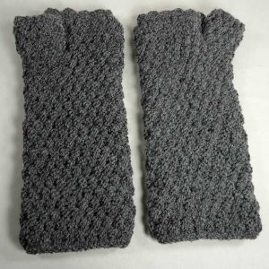 Alpaca Hand Knit Armwarmers - Charcoal