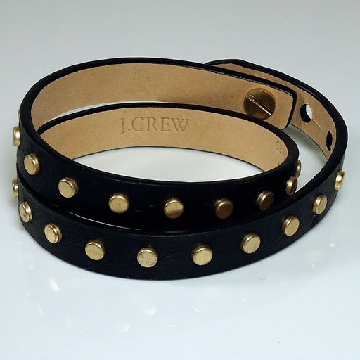 J. Crew Studded Double Wrap Bracelet - Black