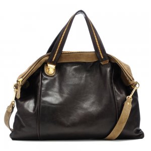 Be & D Kitty Lambskin Tote Bag - Java