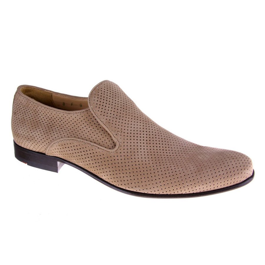 Lloyd Perforated Suede Slip-on Shoe - US 10 - Taupe