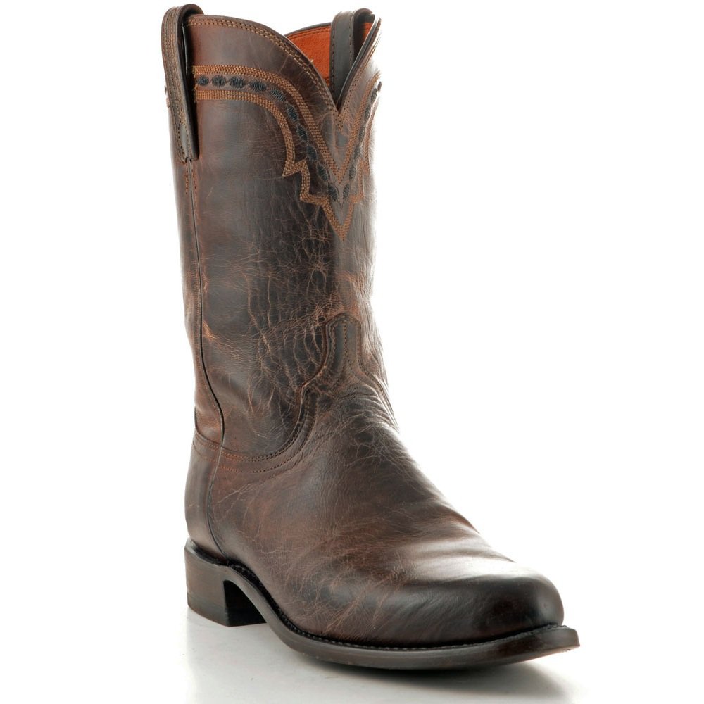 Lucchese T0122 Mad Dog Roper Goat Boot - US 11EE - Brown