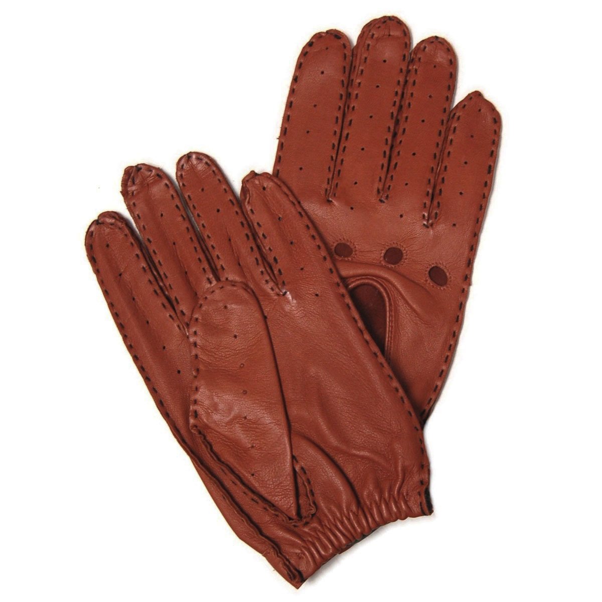 Hilts-Willard Men's Leather Driving Gloves - XL - Brown