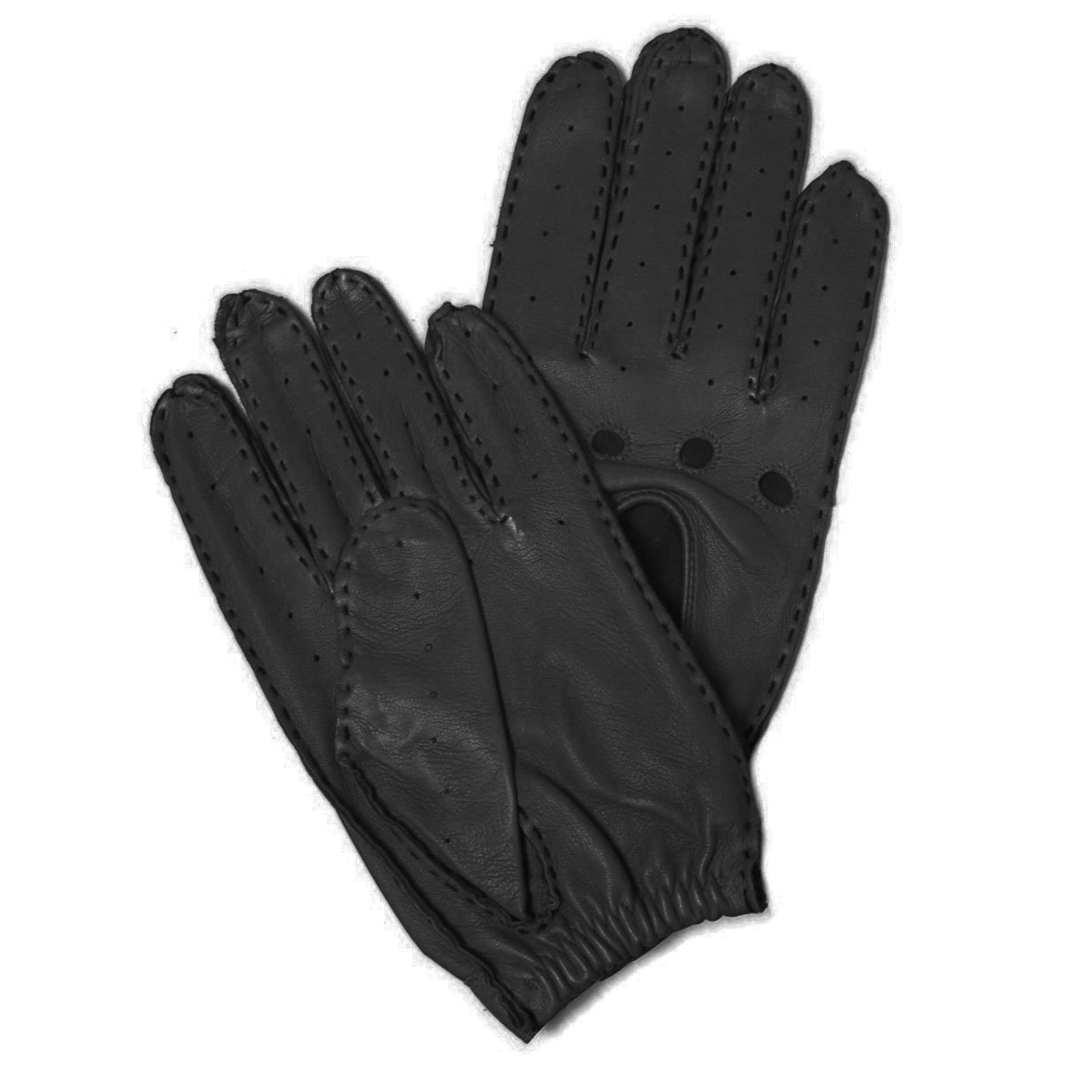 Hilts-Willard Men's Leather Driving Gloves - XL - Black