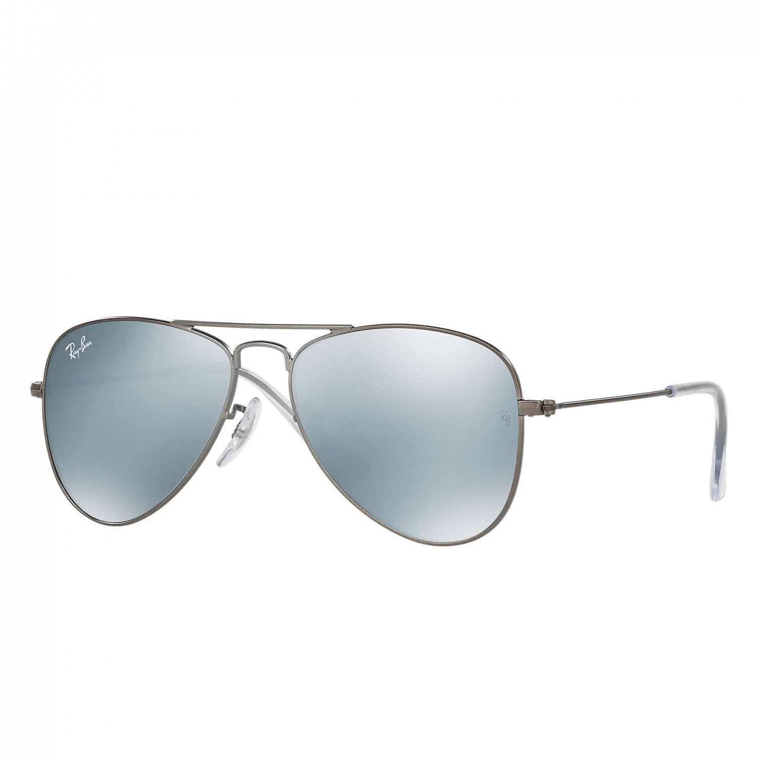 Ray-Ban Jr Aviator Sunglasses - Matte Gunmetal/Mirror Grey