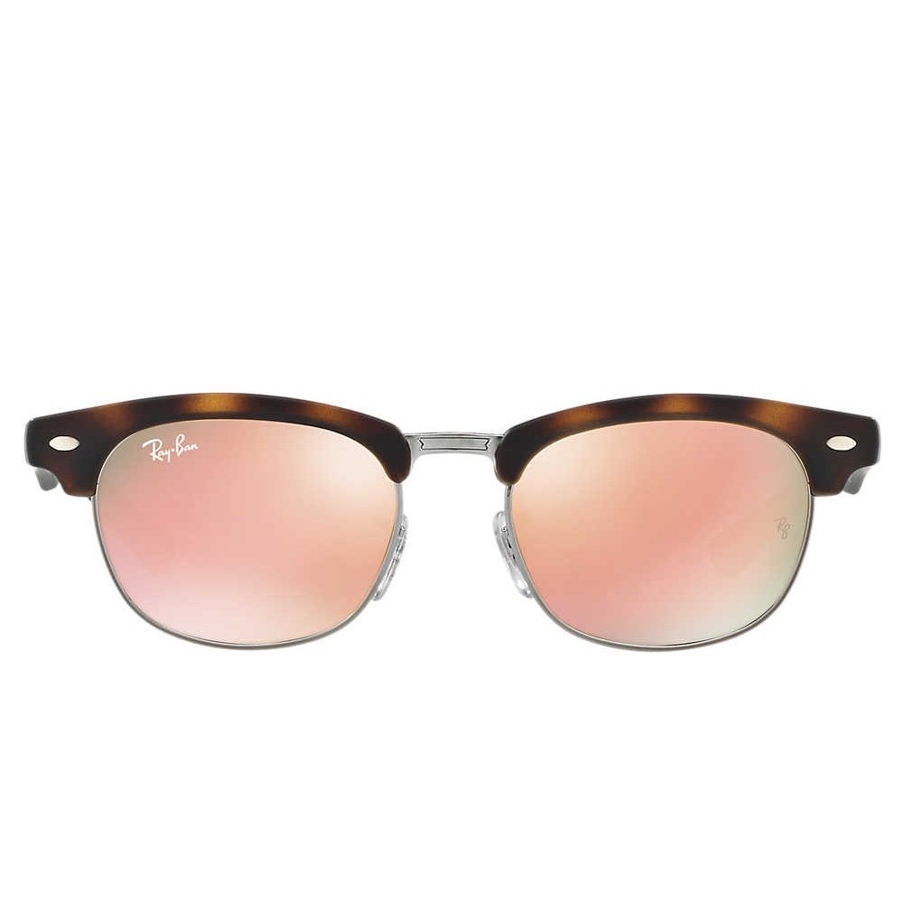 Ray-Ban Jr Clubmaster Sunglasses - Matte Tort/ Mirror Copper