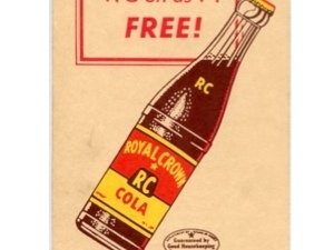 RC ROYAL CROWN COLA COUPON CARD VINTAGE