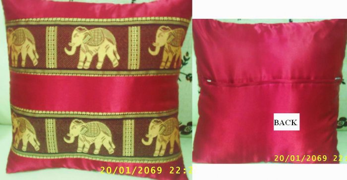Set of 2 Thai Silk Pillow Case, Cushion Cover, Excellent Quality at Low Price