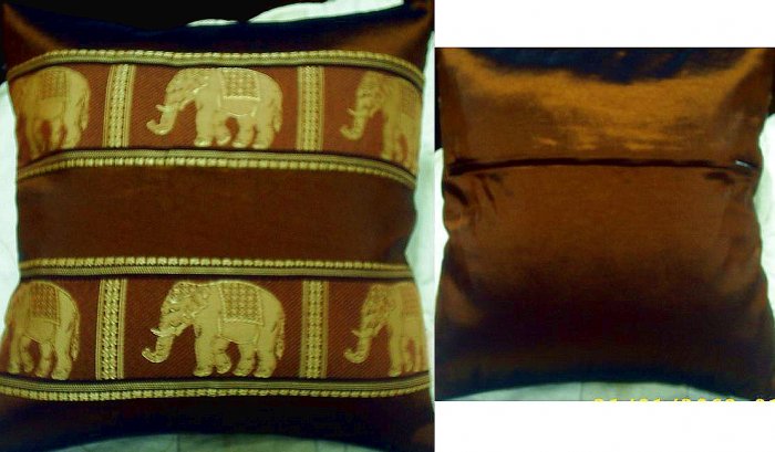 Set of 2 Thai Silk Pillow Case, Cushion Cover Excellent Quality at Low Price!