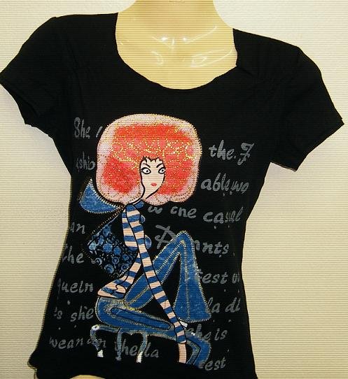 Trendy Fashion Designer T-Shirt Black