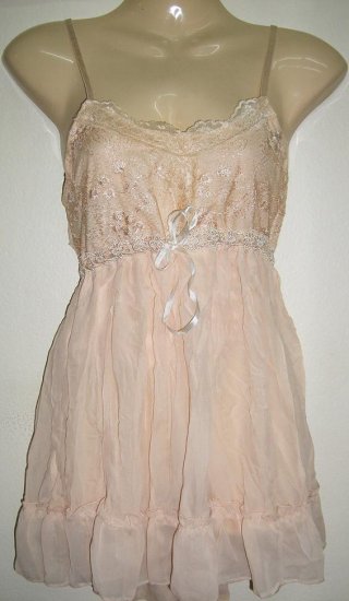 Women Sexy Trendy Fashion Designer T-Shirt Tank Top Dress Cream