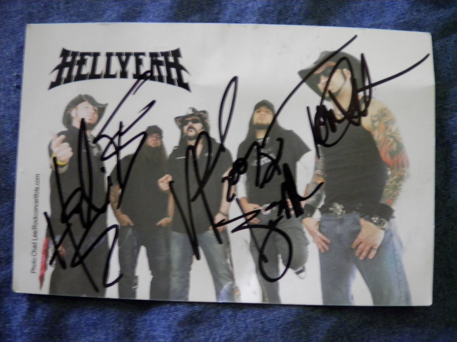 HELLYEAH FLYER Below The Belt postcard pantera mudvayne AUTOGRAPHED