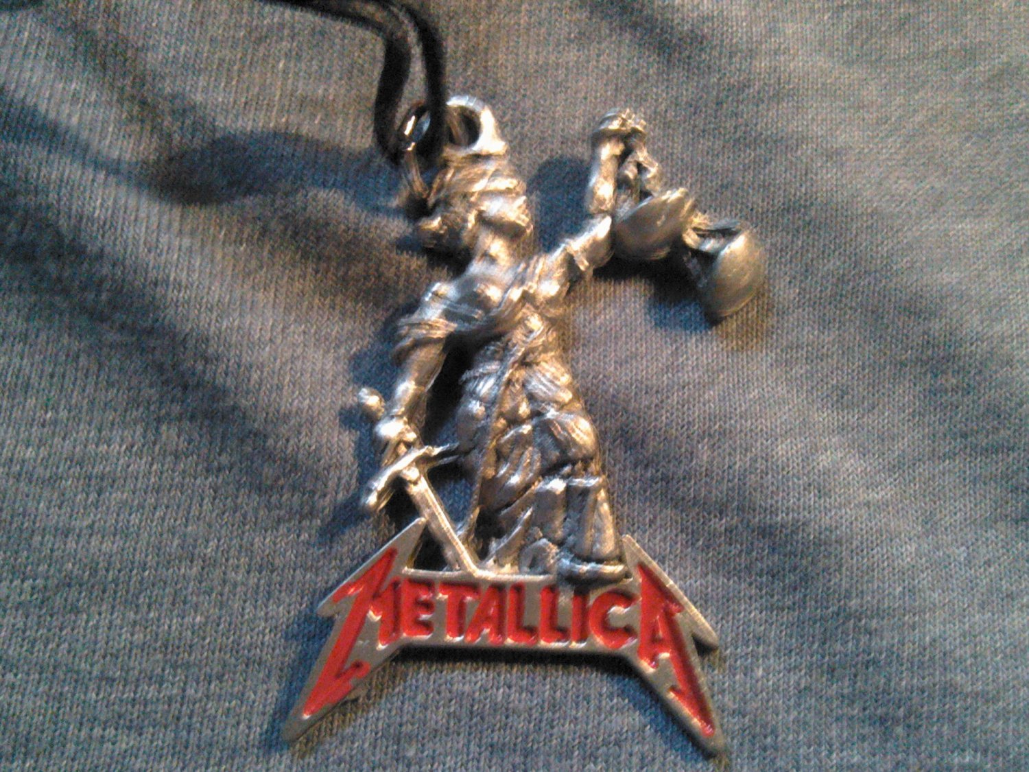 METALLICA METAL NECKLACE And Justice For All VINTAGE 80s
