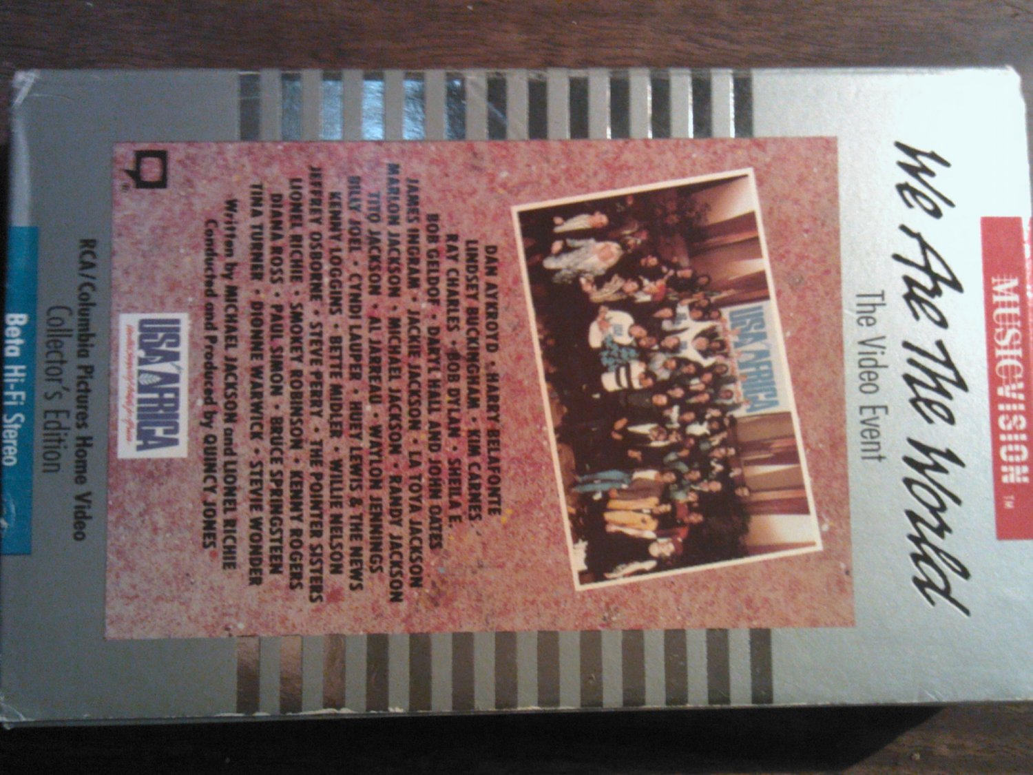 BETA WE ARE THE WORLD usa for africa michael jackson bruce sprinsteen video vintage SALE