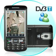 Touchscreen Dual SIM Dual Band GSM Cellphone + MSN and DVB-T