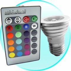 LED Color Changing Light Bulb with Wireless Remote