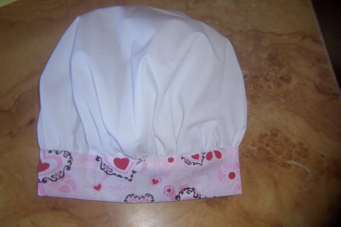 Child's Chef Hat - Hearts & Flowers