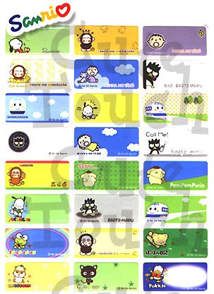Name Labels Stickers- Sanrio Crew Series