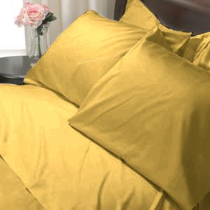100%Egyptian Cotton Color Gold 600TC Twin Solid Sheet Set