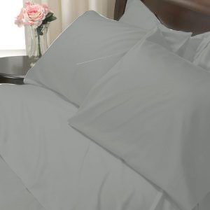 100%Egyptian Cotton Color Platinum 600TC Twin Solid Sheet Set