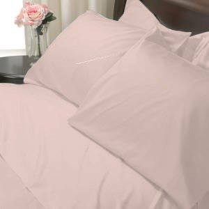 100%Egyptian Cotton Color Rose 600TC Twin Solid Sheet Set