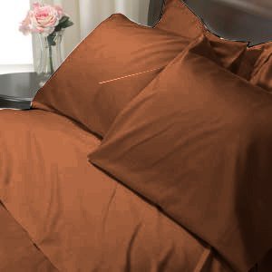 SHEET SET KING SOLID 100%Egyptian Cotton Color Bricks 800TC.