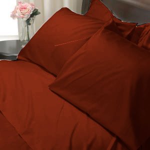 100%Egyptian Cotton Color Cardinal 1200TC Queen Solid Sheet Set