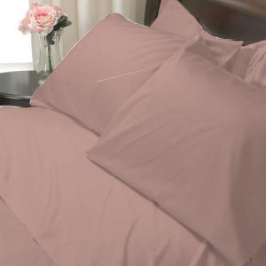 100%Egyptian Cotton Color Fawn 1200TC Queen Solid Sheet Set