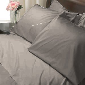 100%Egyptian Cotton Color Fog 1200TC Queen Solid Sheet Set