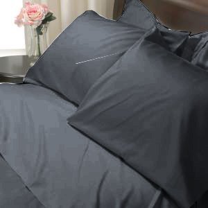 100%Egyptian Cotton Color Silver Black 1200TC Queen Solid Sheet Set