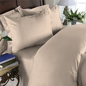 Duvet Cover With Pillow Sham 100%Egyptian Cotton Color Linen 1000TC King Solid.