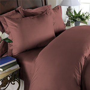 Duvet Cover With Pillow Sham 100%Egyptian Cotton Color Deep Red Wood 1000TC King Solid.
