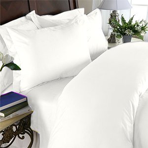 Duvet Cover With Pillow Sham 100%Egyptian Cotton Color White 1000TC King Solid.
