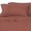 100%Egyptian Cotton Color Deep Red Wood 600 TC Queen Size Solid Sheet Set.