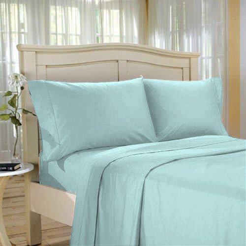 100%Egyptian Cotton Color Meadow 1000 TC Twin Size Solid Sheet Set.