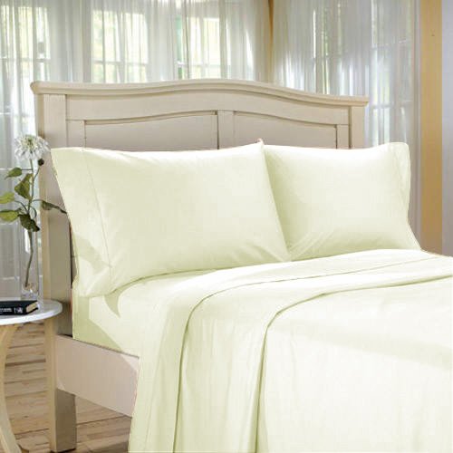 100%Egyptian Cotton Color Cameo 1000 TC Twin Size Solid Sheet Set.