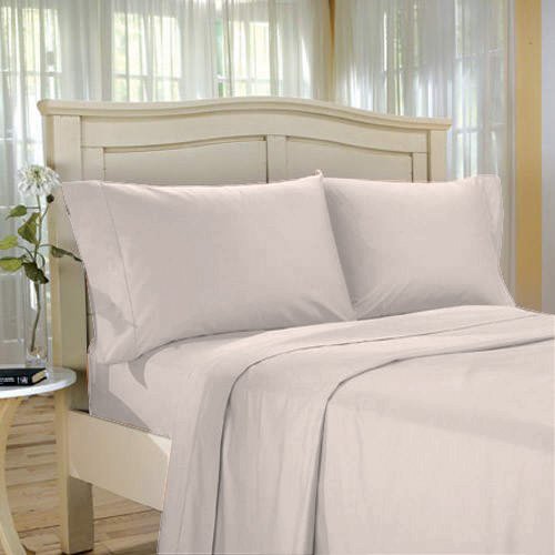 100%Egyptian Cotton Color Taupe 1000 TC Twin Size Solid Sheet Set.