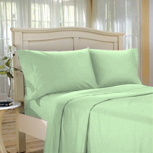 100%Egyptian Cotton Color Leaf 1200 TC Twin Size Solid Sheet Set.