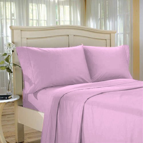 100%Egyptian Cotton Color Lilac 1500 TC Twin Size Solid Sheet Set.