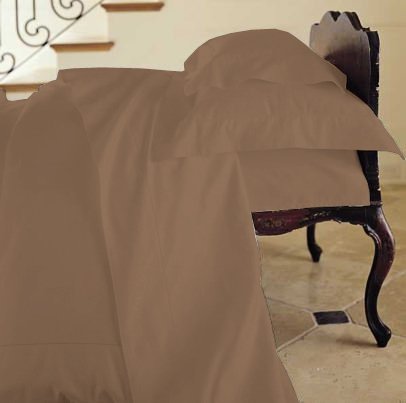Duvet Cover Solid 100% Egyptian Cotto, Color Chocolate, TC- 1000, Size Twin.