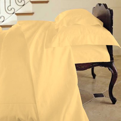 Duvet Cover Solid 100% Egyptian Cotto, Color Gold, TC- 600, Size Twin.