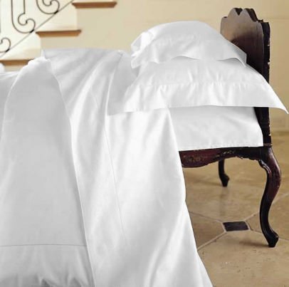 Duvet Cover Solid 100% Egyptian Cotto, Color White, TC- 600, Size Twin.
