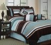 11 PCa BED IN BAG SIZE KING COLOR PALERMO BLUE 100% EGYPTIAN COTTON