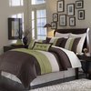11 PCa BED IN BAG SIZE QUEEN COLOR REGATTA CHOCOLATE/ GREEN 100% EGYPTIAN COTTON